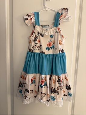 Floral Horse Print Dress for Girls size 5T
